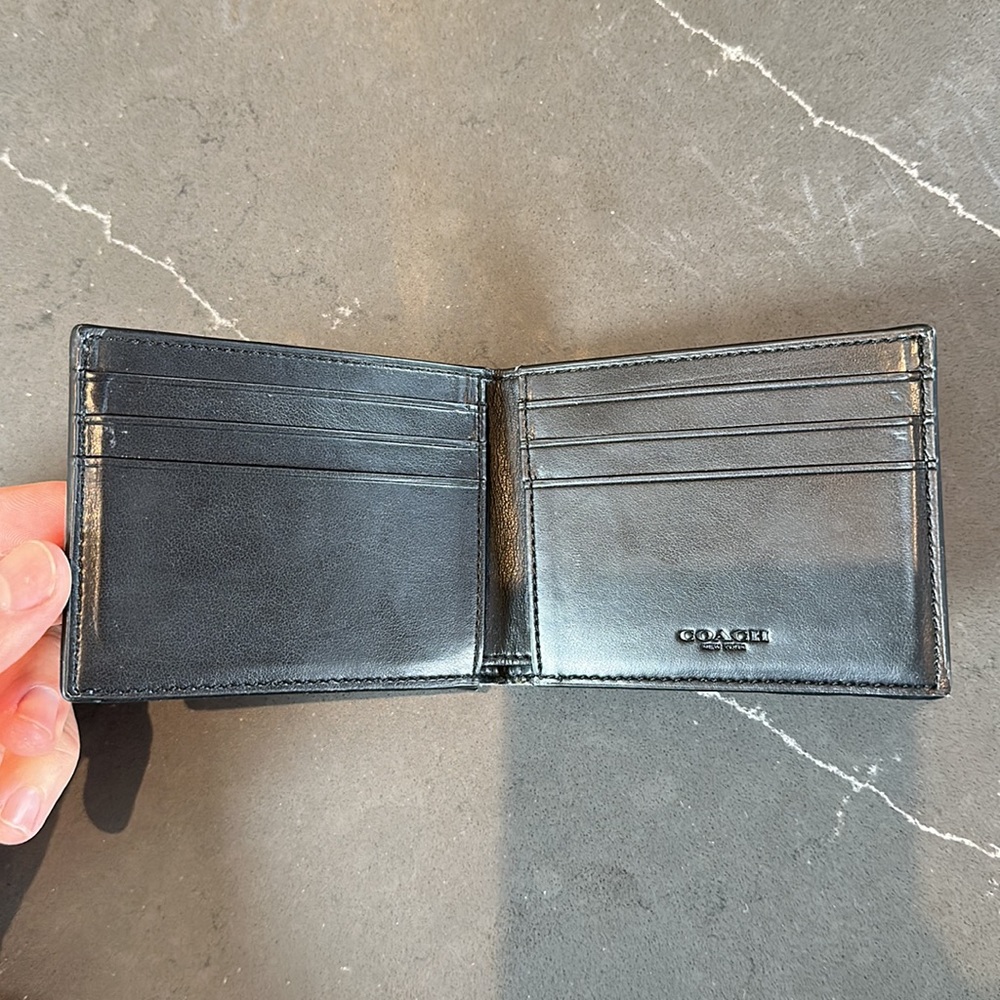 Coach Wallet Blue and Yellow Print - Picture 4 of 10